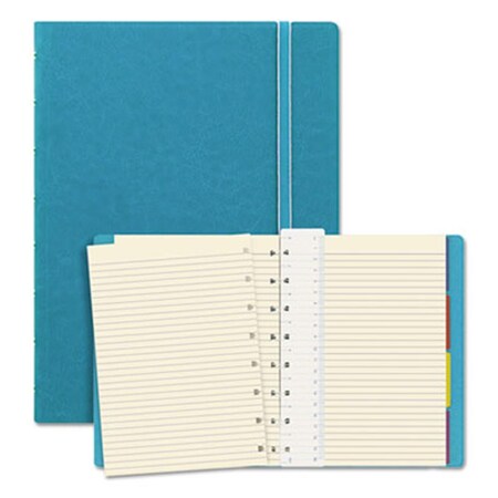 Easy-To-Organize 8.25 x 5.81 College Rule Notebook, Aqua Cover, 112 Sheets Per Pad EA9409
